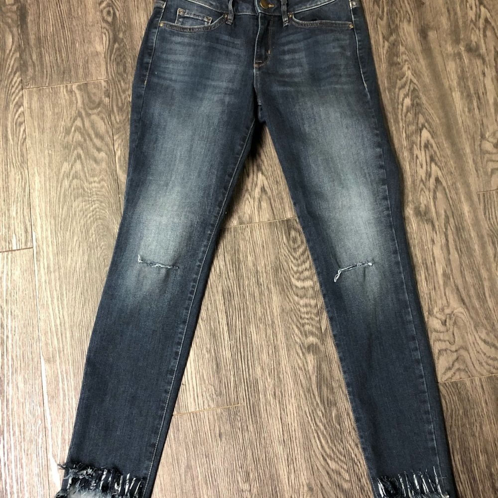 William Rast Capri Frayed Skinny Jeans